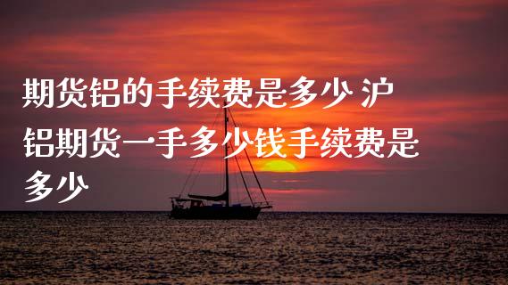期货铝的手续费是多少 沪铝期货一手多少钱手续费是多少_https://www.xyskdbj.com_期货学院_第1张