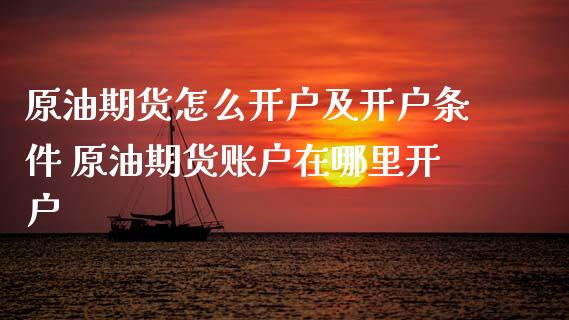 原油期货怎么开户及开户条件 原油期货账户在哪里开户_https://www.xyskdbj.com_期货学院_第1张
