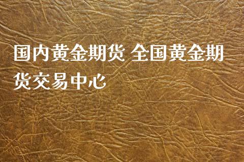 国内黄金期货 全国黄金期货交易中心_https://www.xyskdbj.com_期货学院_第1张