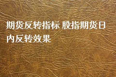 期货反转指标 股指期货日内反转效果_https://www.xyskdbj.com_原油直播_第1张
