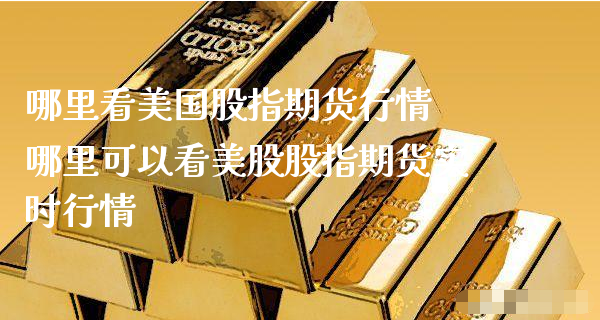 哪里看美国股指期货行情 哪里可以看美股股指期货实时行情_https://www.xyskdbj.com_期货平台_第1张