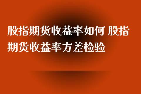 股指期货收益率如何 股指期货收益率方差检验_https://www.xyskdbj.com_期货学院_第1张