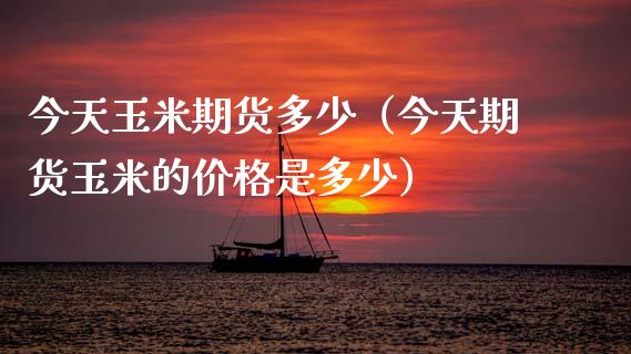 今天玉米期货多少（今天期货玉米的价格是多少）_https://www.xyskdbj.com_期货手续费_第1张