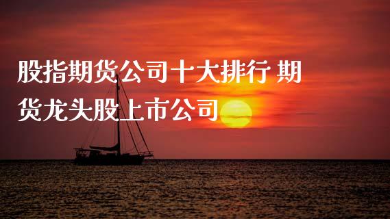 股指期货公司十大排行 期货龙头股上市公司_https://www.xyskdbj.com_期货手续费_第1张