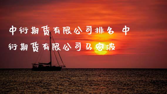 中衍期货有限公司排名 中衍期货有限公司马宏波_https://www.xyskdbj.com_期货行情_第1张