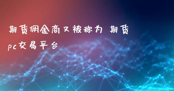 期货佣金商又被称为 期货pc交易平台_https://www.xyskdbj.com_期货行情_第1张