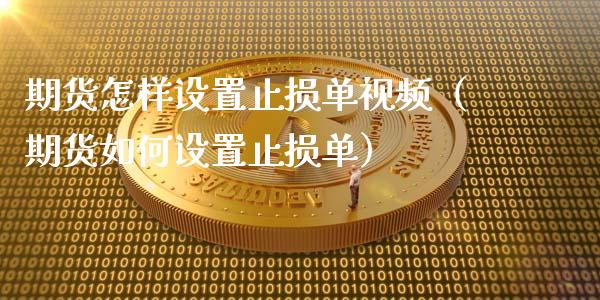 期货怎样设置止损单视频（期货如何设置止损单）_https://www.xyskdbj.com_原油行情_第1张
