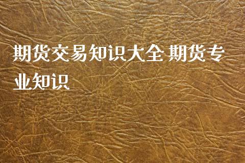 期货交易知识大全 期货专业知识_https://www.xyskdbj.com_期货手续费_第1张