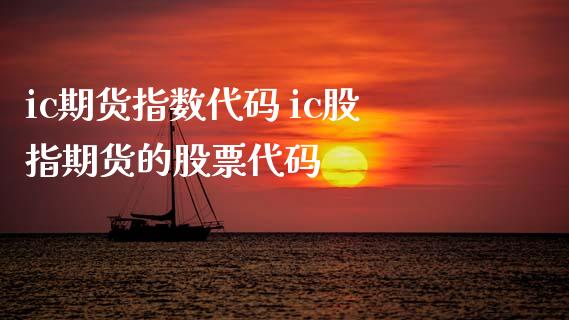 ic期货指数代码 ic股指期货的股票代码_https://www.xyskdbj.com_原油直播_第1张