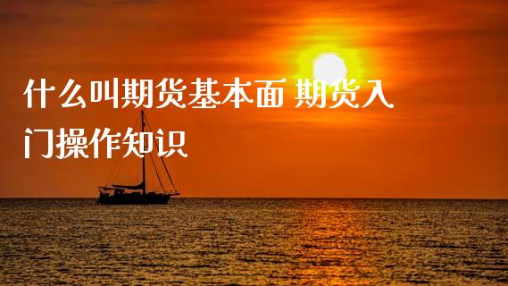 什么叫期货基本面 期货入门操作知识_https://www.xyskdbj.com_期货手续费_第1张