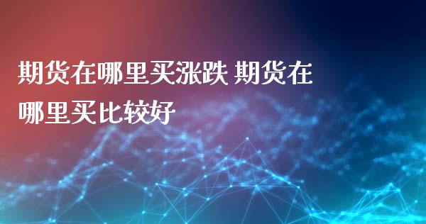 期货在哪里买涨跌 期货在哪里买比较好_https://www.xyskdbj.com_期货行情_第1张