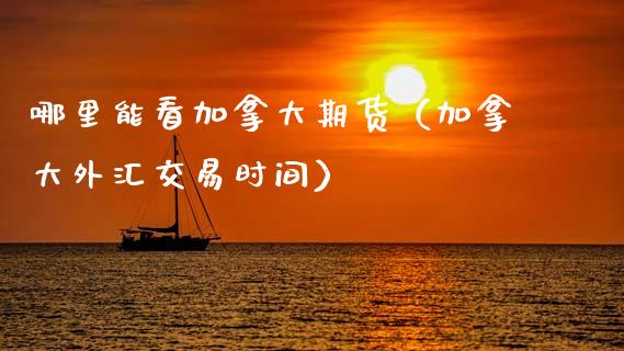哪里能看加拿大期货（加拿大外汇交易时间）_https://www.xyskdbj.com_期货学院_第1张
