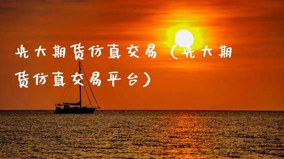 光大期货仿真交易（光大期货仿真交易平台）_https://www.xyskdbj.com_期货手续费_第1张
